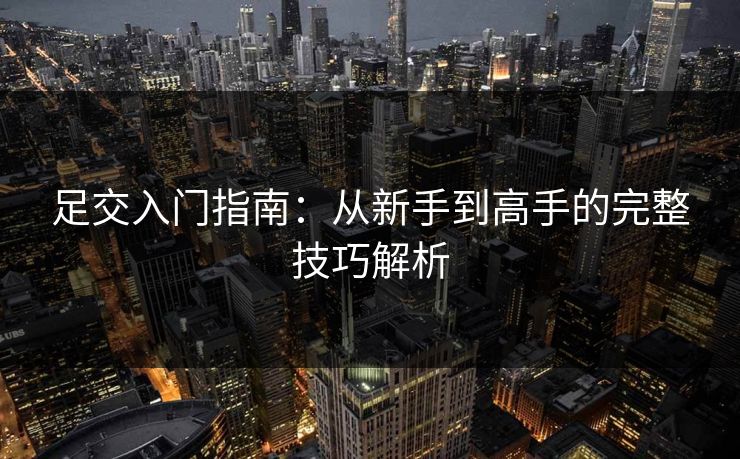 足交入门指南：从新手到高手的完整技巧解析