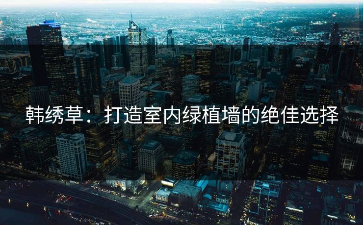 韩绣草：打造室内绿植墙的绝佳选择