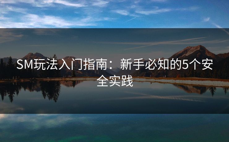 SM玩法入门指南：新手必知的5个安全实践  第1张